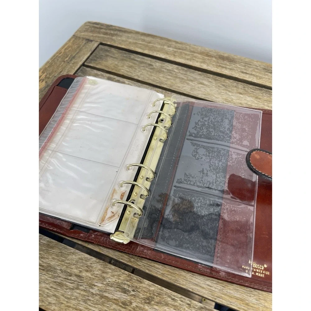 Vintage BOSCA 6-Ring Binder / Planner - Made in USA CHECKBOOK WALLET